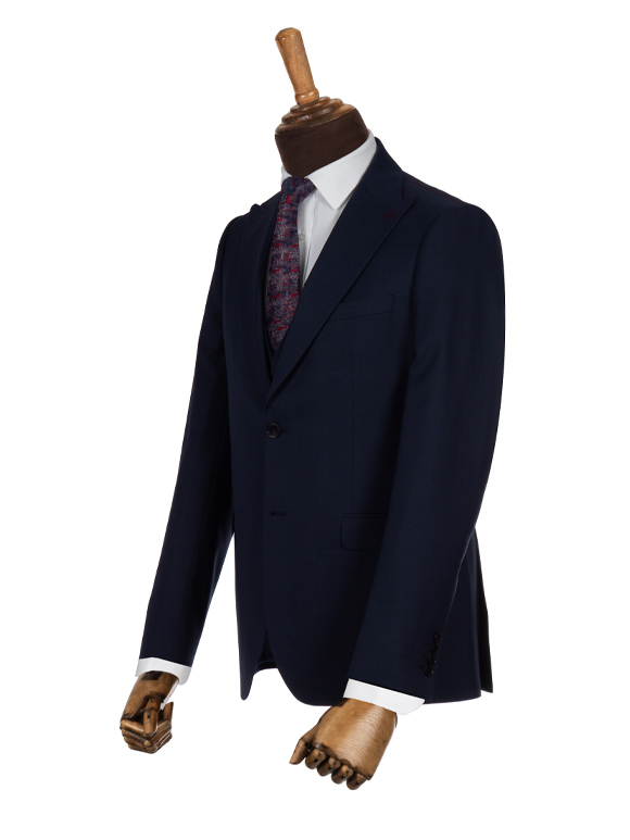 کت و شلوار و ژیله سرمه ای ساده ال سی من 1