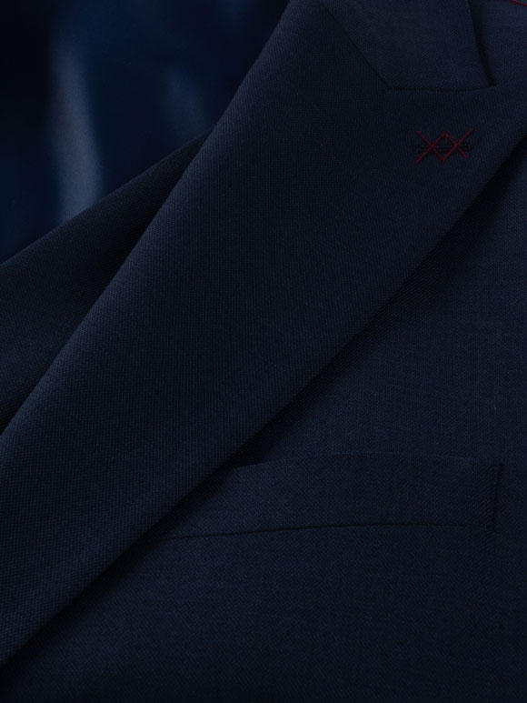 کت و شلوار و ژیله سرمه ای ساده ال سی من 1