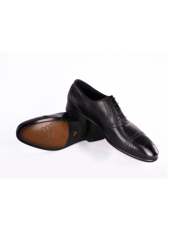 کفش چرم بنددارطرح بته جقه ای 310