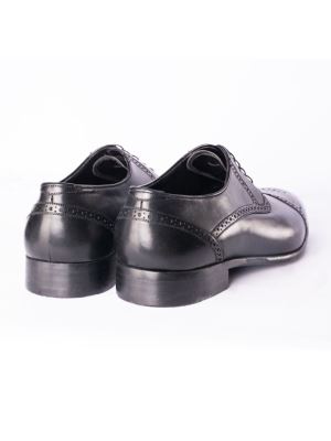 کفش چرم بنددارطرح بته جقه ای 310