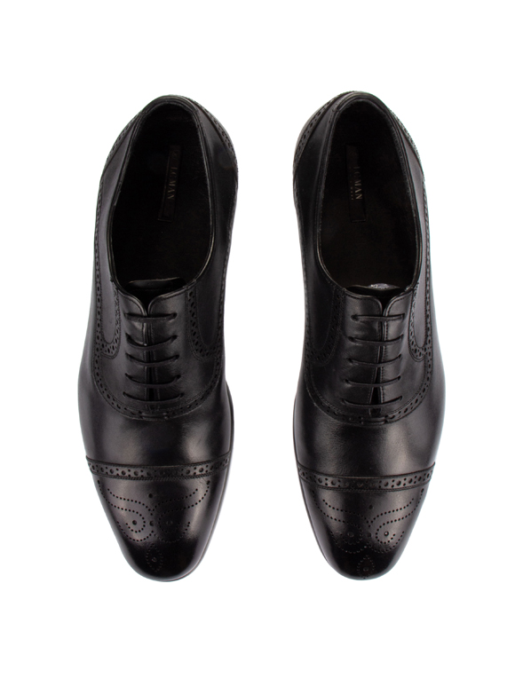 کفش چرم بنددارطرح بته جقه ای 310