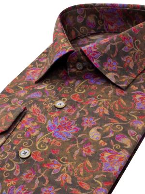 پیراهن مردانه طرح دار آستین بلند ال سی من