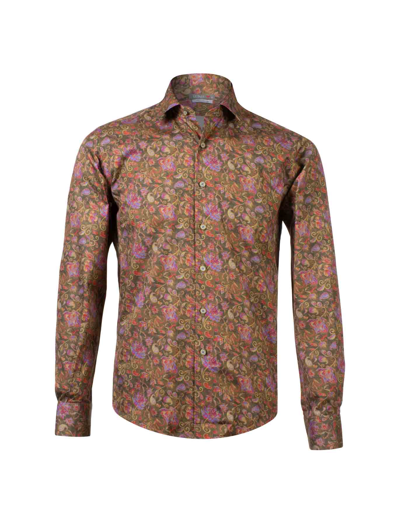 پیراهن مردانه طرح دار آستین بلند ال سی من