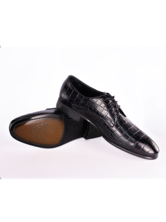 کفش چرم بنددارپوست ماری