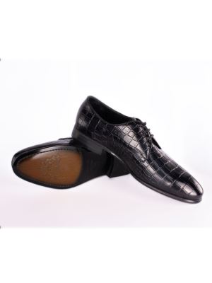 کفش چرم بنددارپوست ماری