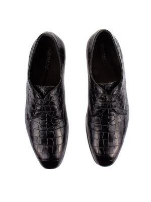 کفش چرم بنددارپوست ماری