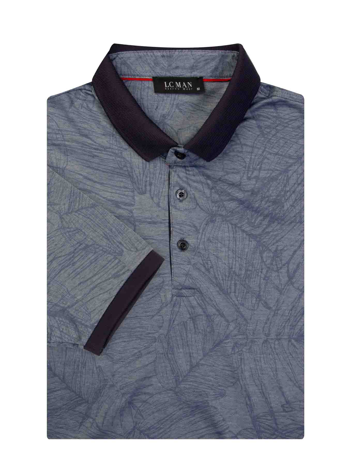 پولوشرت یقه دارسه دکمه طرح دار 6068