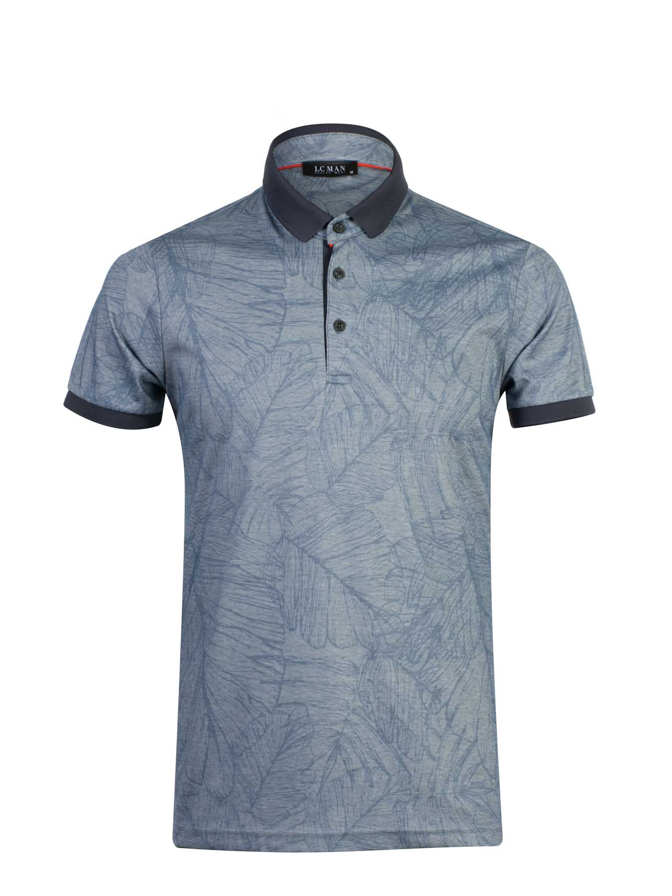 پولوشرت یقه دارسه دکمه طرح دار 6068