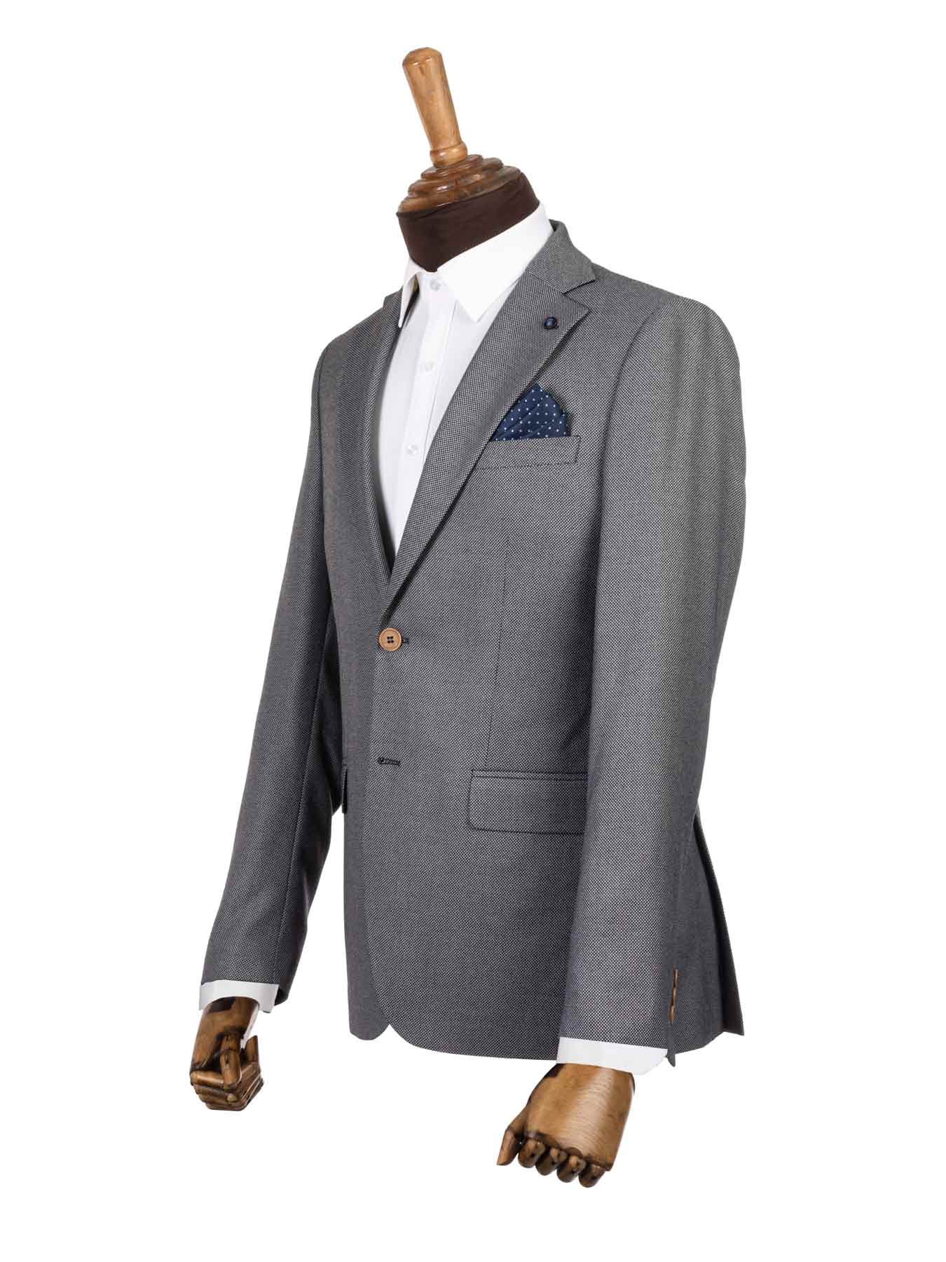 کت تک  مردانه طوسی ال سی من  186